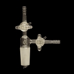 Flushing Adapter, Inner Joint, Two Stopcocks Lower inner joint size 24/40. Glass stopcock.