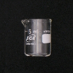 Beaker, Borosilicate, Low Form Capacity 5ml. Not graduated. OD 22mm. Height 30mm.