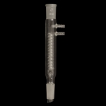 Reflux Condenser, Coil Type, Maximum Cooling Effective length 125mm. Overall length 270mm.
24/40 top outer and lower inner drip tip joints.
Body OD 30mm. Coil OD 5mm.