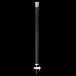 Chromatography Column, Taper Joint, PTFE stopcock, Fritted Disk ID 3/4in. Length 18in. Top joint 24/40.