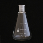 Erlenmeyer Flask, Ground Joint Capacity 100ml. Outer joint size 14/20.