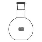 Flat Bottom Flasks, Heavy Wall Capacity: 50mL. Outer joint size: 24/40.