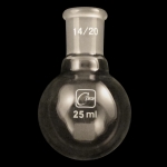 Round Bottom Flasks, Heavy Wall Capacity 25ml. Outer joint size 14/20.