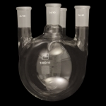 4 Neck Round Bottom Flasks, Vertical, Heavy Wall Capacity 1000ml. Center joint size 24/40. Side joints size 24/40.