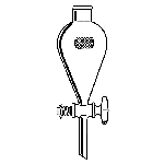 FN-1060: Squibb Separatory Funnel, Glass Stopcock