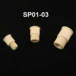 Septum Stopper, Serrations, Natural Color Adapter size: for 19/22-19/38 joints. Pack of 10.