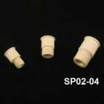 Septum Stopper, Serrations, Natural Color Adapter size: for 24/25-24/40 joints. Pack of 10.