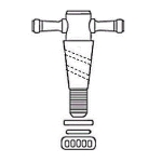 AC-4015: PTFE Plug, Double Oblique Bore