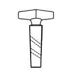 AC-5001: Glass Plug, Double Oblique Bore