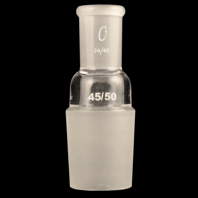 Adamas-Beta Glass Reducing Connecting Adapter from 19/22 Outer to 24/40 Inner Glass Joint Lab Glassware