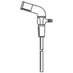 AD-0017: Distillation Adapter, Vacuum Take-off, 105 degrees, with Tube