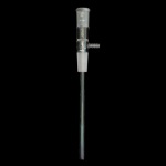 Distillation Adapter, Vacuum Take-off, Vertical, with Tube Upper outer / lower inner joints size 24/40. Tube length 200mm.