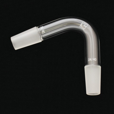 19/22 Standard Taper Joints Kimble 205600-1922 105 Degree Distillation Bent Adapter with Vacuum Take-Off and Outer Hose Connection 