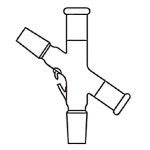 Connecting Adapter, Four Way Two outer joints and two inner joints size 24/40.