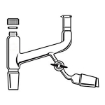 Distillation Adapter Sidearm outer joint size 24/40. Lower inner joints size 24/40. Thread size 7mm.