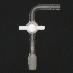 Flow Control Adapter, Stopcock, Inlet 90 degrees, Inner Joint Inner joint size 14/20. PTFE stopcock.