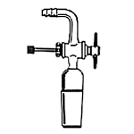 AD-0134: Flow Control Adapter, PTFE Metering Stopcock, Inlet 90 Degree