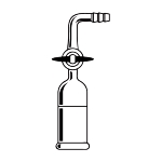 AD-0138: Flow Control Adapter, Stopcock, Inlet 90 degrees, Outer Joint