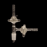 Flushing Adapter, Inner Joint, Two Stopcocks Lower inner joint size 14/20. Glass stopcock.