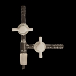 Flushing Adapter, Inner Joint, Two Stopcocks Lower inner joint size 14/20. PTFE stopcock.