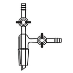 AD-0320: Flushing Adapter, Inner Joint, Two Stopcocks