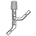 Valve Adapter, Bent, Low Hold Up Adjustable bore size 0-4mm.