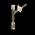 Kjeldahl Shaped Schlenk Flask, Sidearm Stopcock Capacity 10ml. Outer joint size 14/20. Glass stopcock.