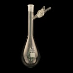 Kjeldahl Shaped Schlenk Flask, Sidearm Stopcock Capacity 100mL. Outer joint size 14/20. Glass stopcock.