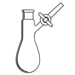 AL-1150: Kjeldahl Shaped Schlenk Flask, Sidearm Stopcock