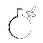 AL-1330: Reaction Storage Round Bottom Flask with Stopcock