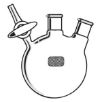 AL-1430: Reaction Storage Round Bottom 2-Neck Flask with Stopcock