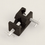 Universal Bosshead Clamp Connector Holder size: 4~14mm. Rod angled: 180 + 90 degrees. Color: Black.