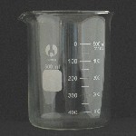 Beaker, Borosilicate, Low Form Capacity 600ml. Graduation range 100-500. OD 90mm. Height 125mm. Graduation 50ml. (BOMEX Brand)