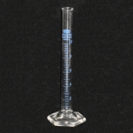 Measuring Cylinder. Hexagonal Base. Capacity 10 ml. Accuracy limits 0.2.