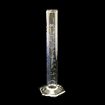 Measuring Cylinder. Hexagonal Base. Capacity 250 ml. Accuracy limits 2.0.