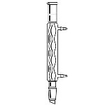 Allihn Condenser, Drip Tip Length of jacket 300mm. Outer/inner joints 24/40.