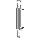 Liebig Condenser Upper/lower joints 24/40. Length of jacket 300mm.
Overall length 440mm.