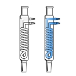 Reflux Condenser, Coil Type, Maximum Cooling Effective length 250mm. Outer and inner joints size 24/40.