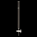 Chromatography Column, PTFE Stopcock Internal Diameter 3/4in. Length 12in. PTFE bore 2mm.