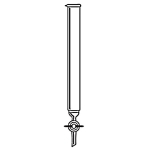 Chromatography Column, Fritted Disc, PTFE Stopcock ID 1in. Length 12in. Stopcock bore size 2mm.