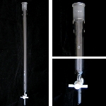 Chromatography Column, Taper Joint, PTFE stopcock ID 3/4in. Length 18in. Top joint 24/40. PTFE bore 2mm.