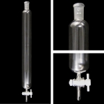Chromatography Column, Taper Joint, PTFE stopcock ID 2in. Length 18in. Top joint 24/40. PTFE bore 2mm.