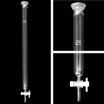 Chromatography Column, Spherical Joints, PTFE Stopcock ID 1in. Length 18in.