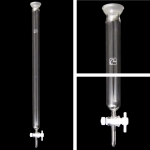 Chromatography Column, Spherical Joints, PTFE Stopcock ID 1in. Length 18in.