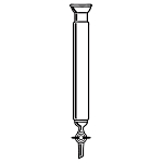 CL-0011: Chromatography Column, Fritted Disc, Upper Spherical Joint, PTFE Stopcock