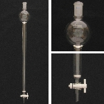 Chromatography Column, Taper Joint, Reservoir, PTFE Stpk, Fritted Disc Reservoir capacity 250ml. ID 1in. Length 18in. Bore 4mm.