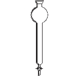 CL-0017: Chromatography Column, Spherical Joint, Reservoir, PTFE Stopcock