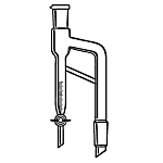 Dean Stark Distilling Receiver with Overflow Tube, Stopcock Capacity 20mL. Outer and inner joint size 24/40. PTFE stopcock.