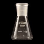 Erlenmeyer Flasks, Ground Joint Capacity 10mL. Outer joint size 14/20.