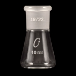 Erlenmeyer Flasks, Ground Joint Capacity 10mL. Outer joint size 19/22.